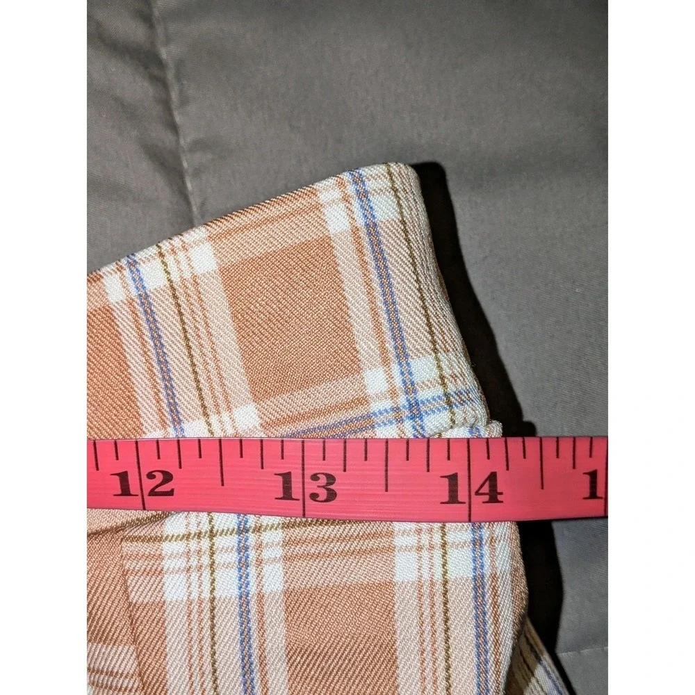 The Copper‎ Closet Blashe Plaid Mini Skirt Side Slit A-Line Size M NWT